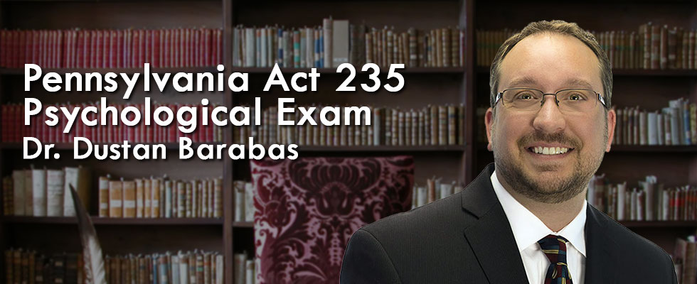 PA Act 235 Psychological Testing